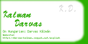 kalman darvas business card
