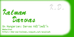 kalman darvas business card